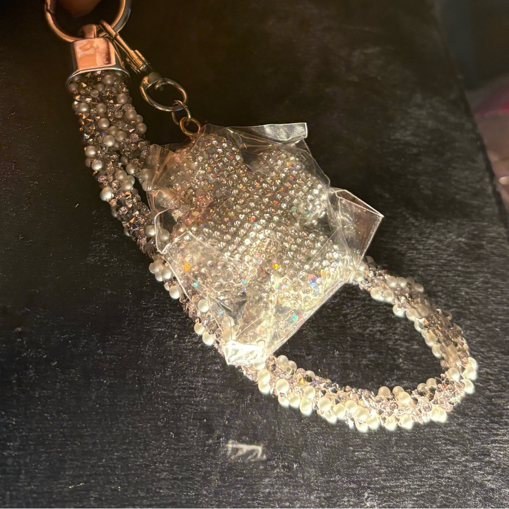Sparkling Rhinestone Keychain Wristlet